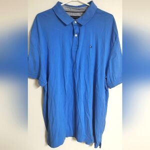 Tommy Hilfiger Men's XXL Custom Fit Blue Short Sleeve Polo Shirt